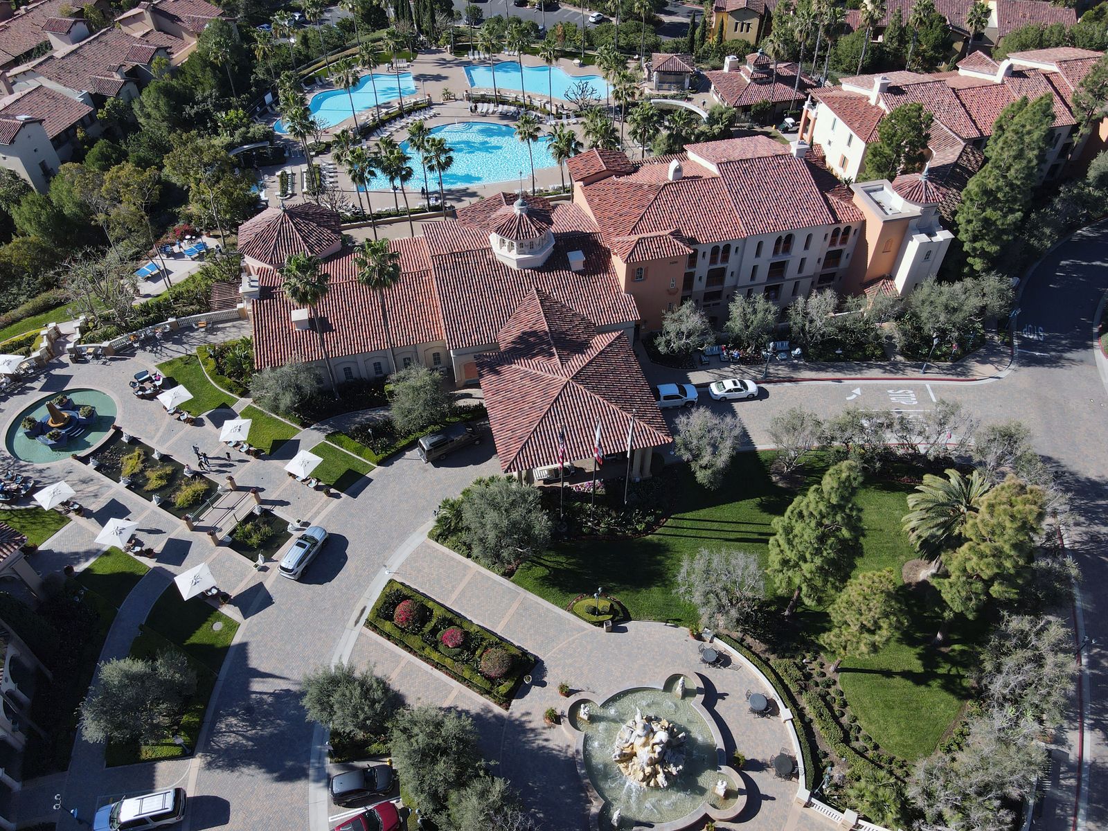 Map-style aerial view of the Beverly Hills and West Hollywood neighbourhoods Aurelia serves